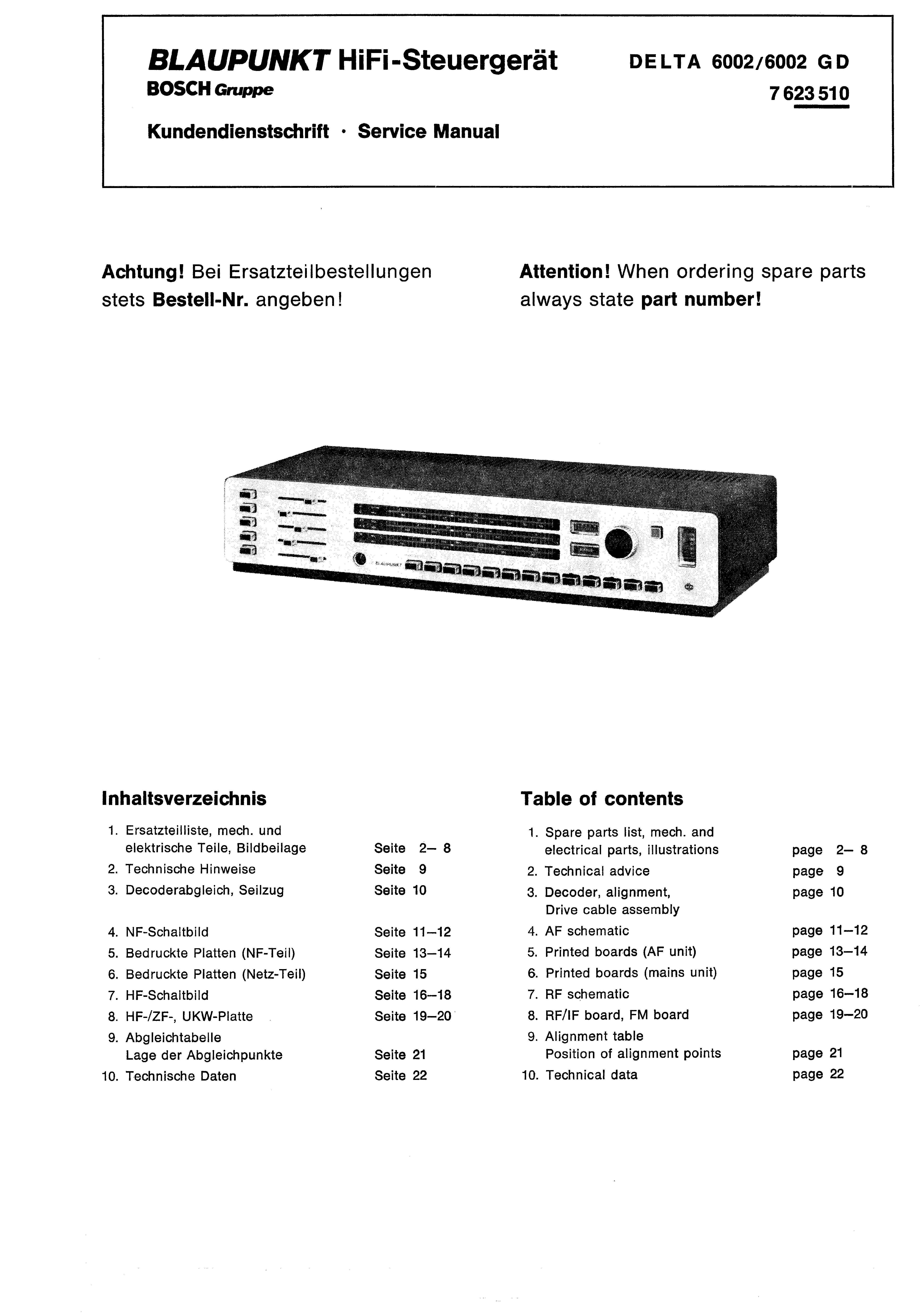 BLAUPUNKT DELTA 6002 GD SM service manual
