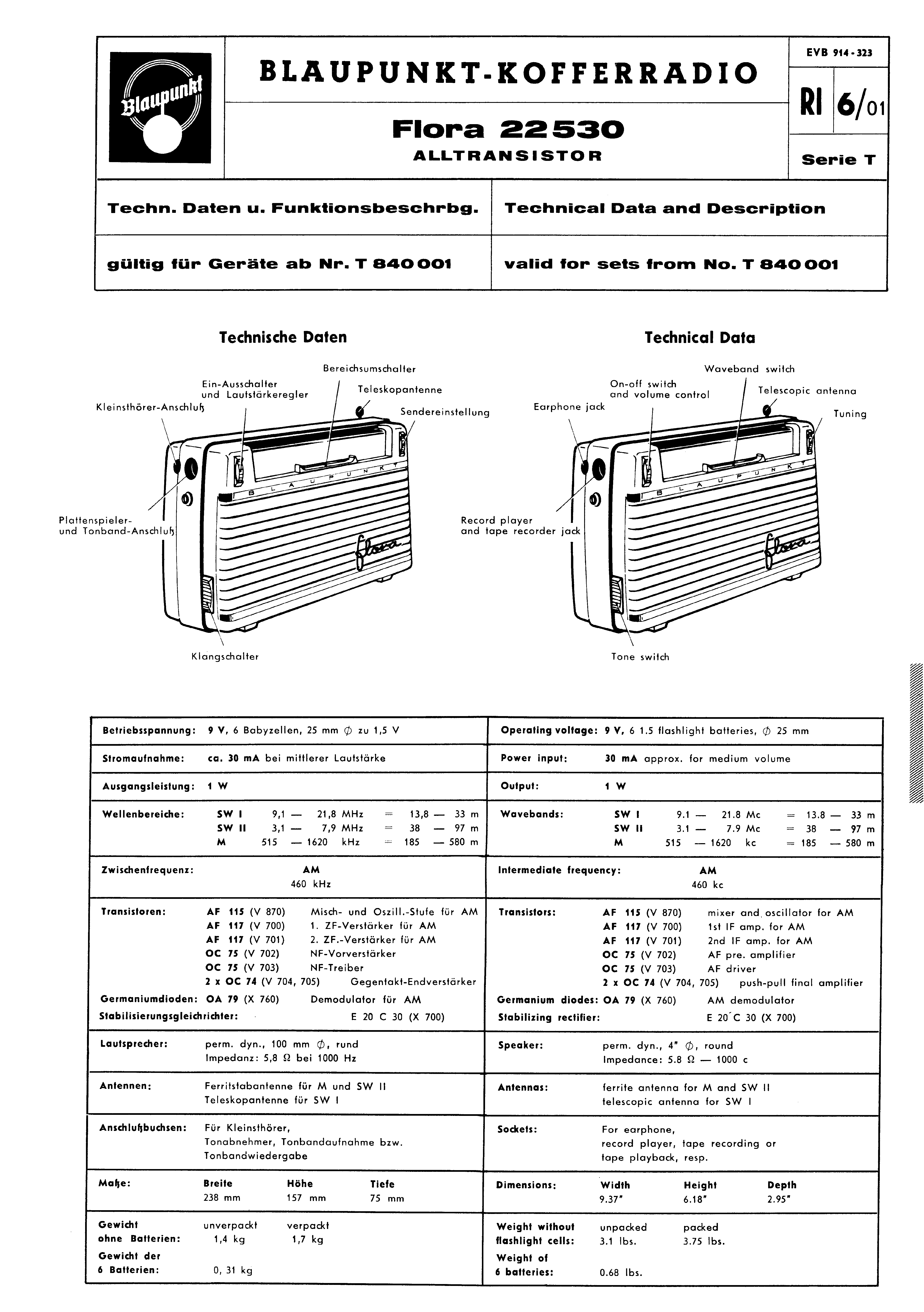 BLAUPUNKT FLORA 22530 SM service manual