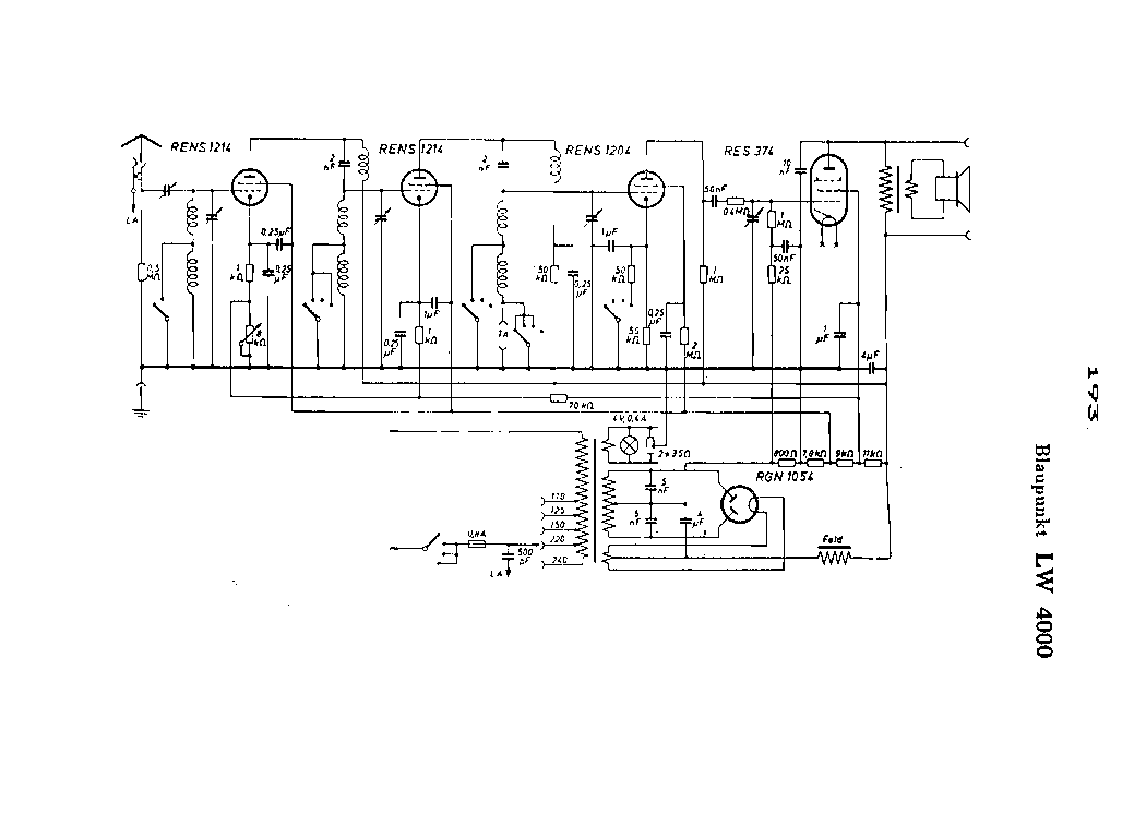 BLAUPUNKT LW 4000 RADIO SCH service manual