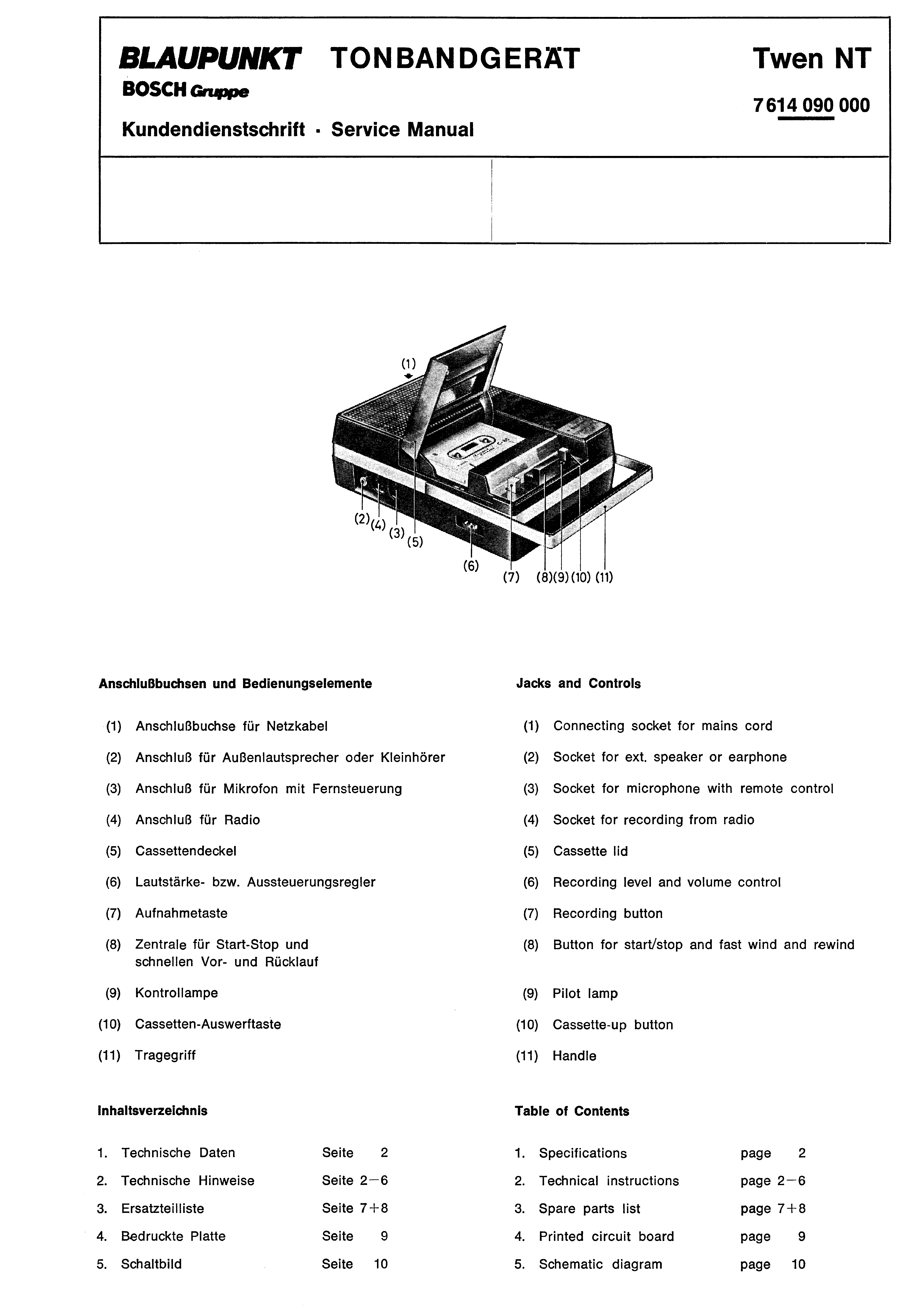 BLAUPUNKT TWEN NT 7614090 SM service manual