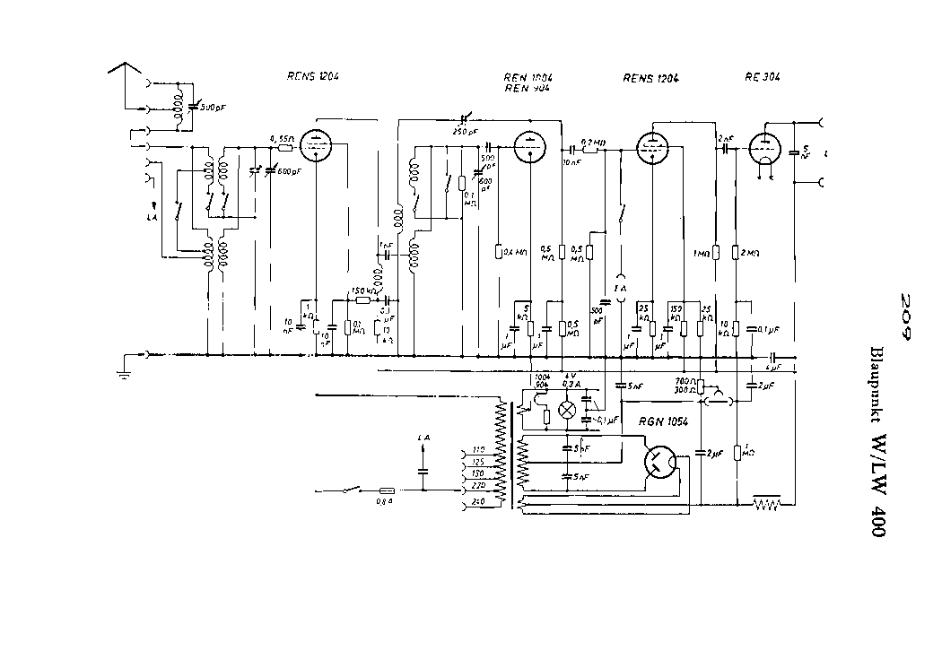 BLAUPUNKT W LW 400 RADIO SCH service manual