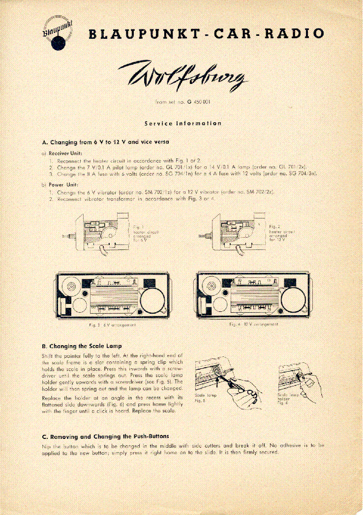 BLAUPUNKT WOLFSBURG CAR AUDIO SCH service manual