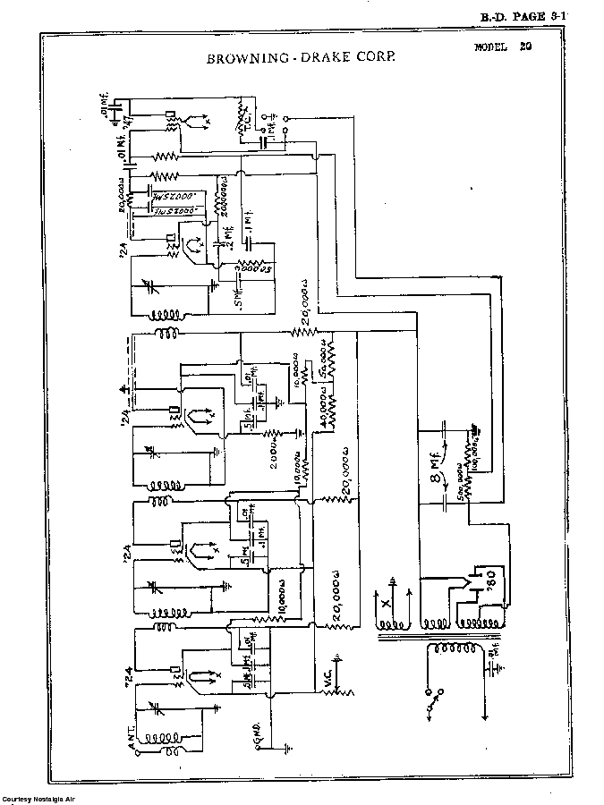 BROWNING DRAKE 20 SCH Service Manual download, schematics, eeprom ...