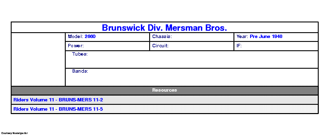 BRUNSWICK DIV.MERSMAN BROS. 2660 SCH service manual