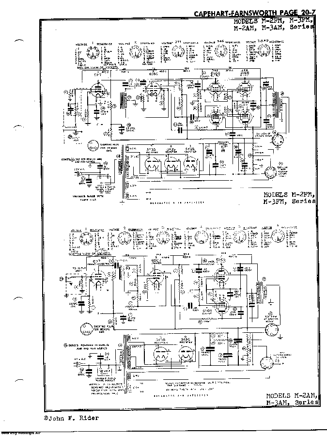 CAPEHART-FARNSWORTH M-2AM SCH Service Manual download, schematics ...