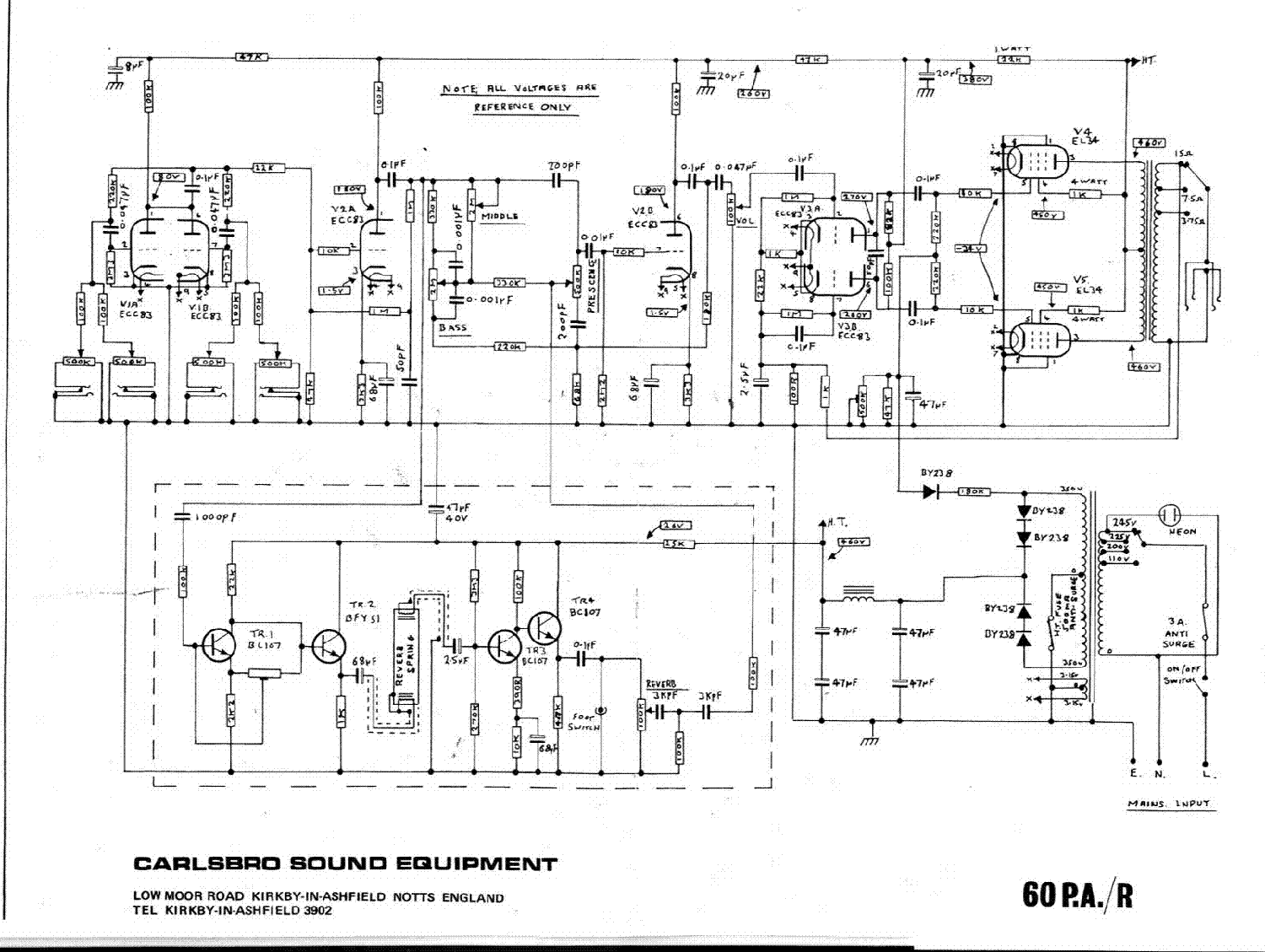 CARLSBRO 60 PA-R SCH service manual (1st page)