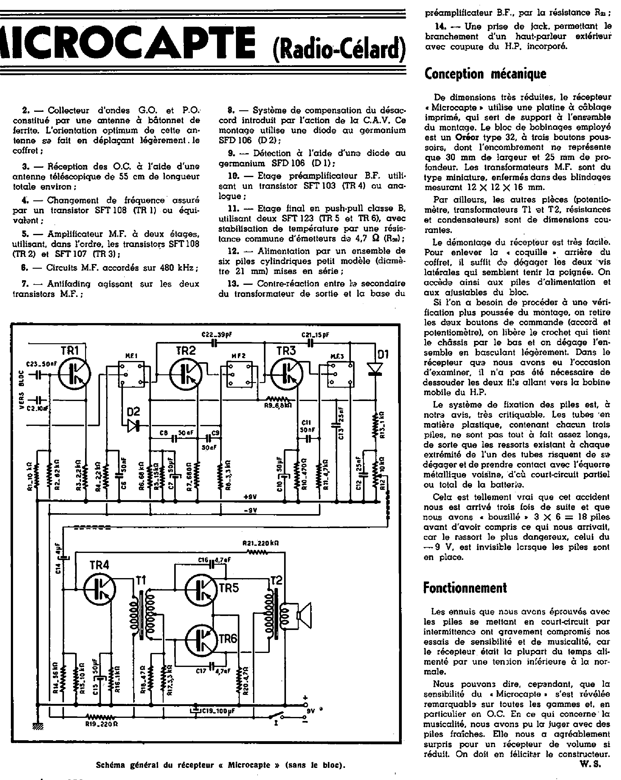 CELARD MICROCAPTE PORTABLE RADIO 1960 SCH service manual (2nd page)