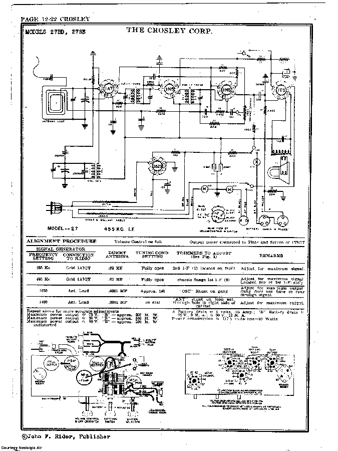 CROSLEY CORP. 27BD SCH Service Manual download, schematics, eeprom ...