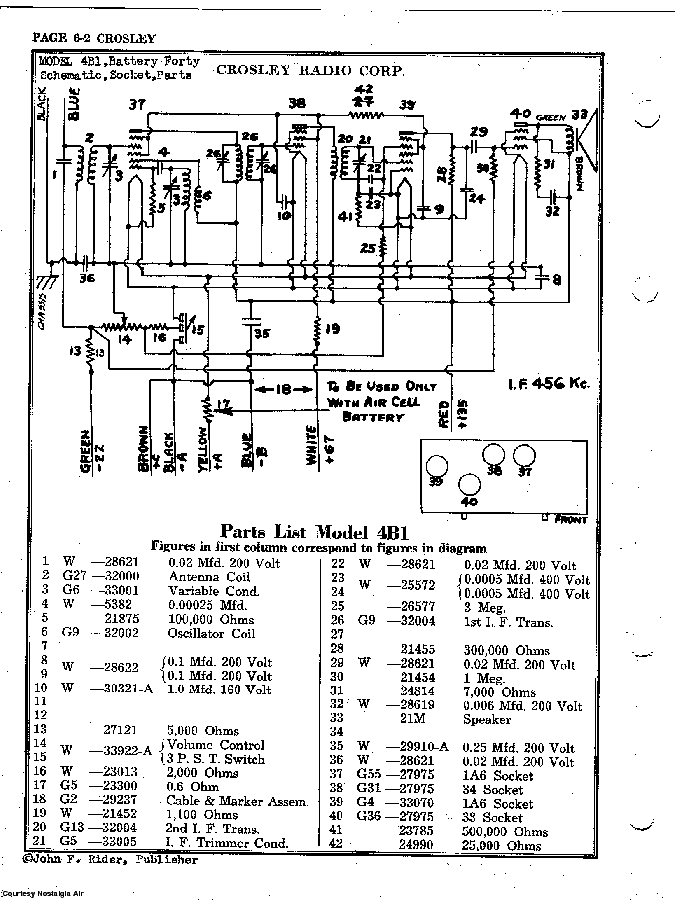 CROSLEY CORP. 4B1 SCH Service Manual download, schematics, eeprom ...