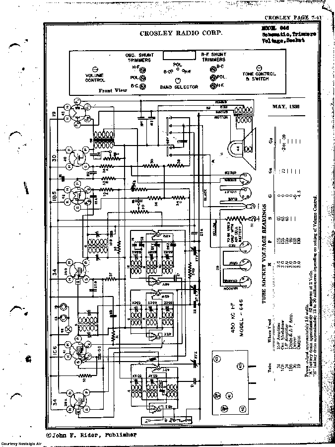 CROSLEY CORP. 646 SCH Service Manual download, schematics, eeprom ...