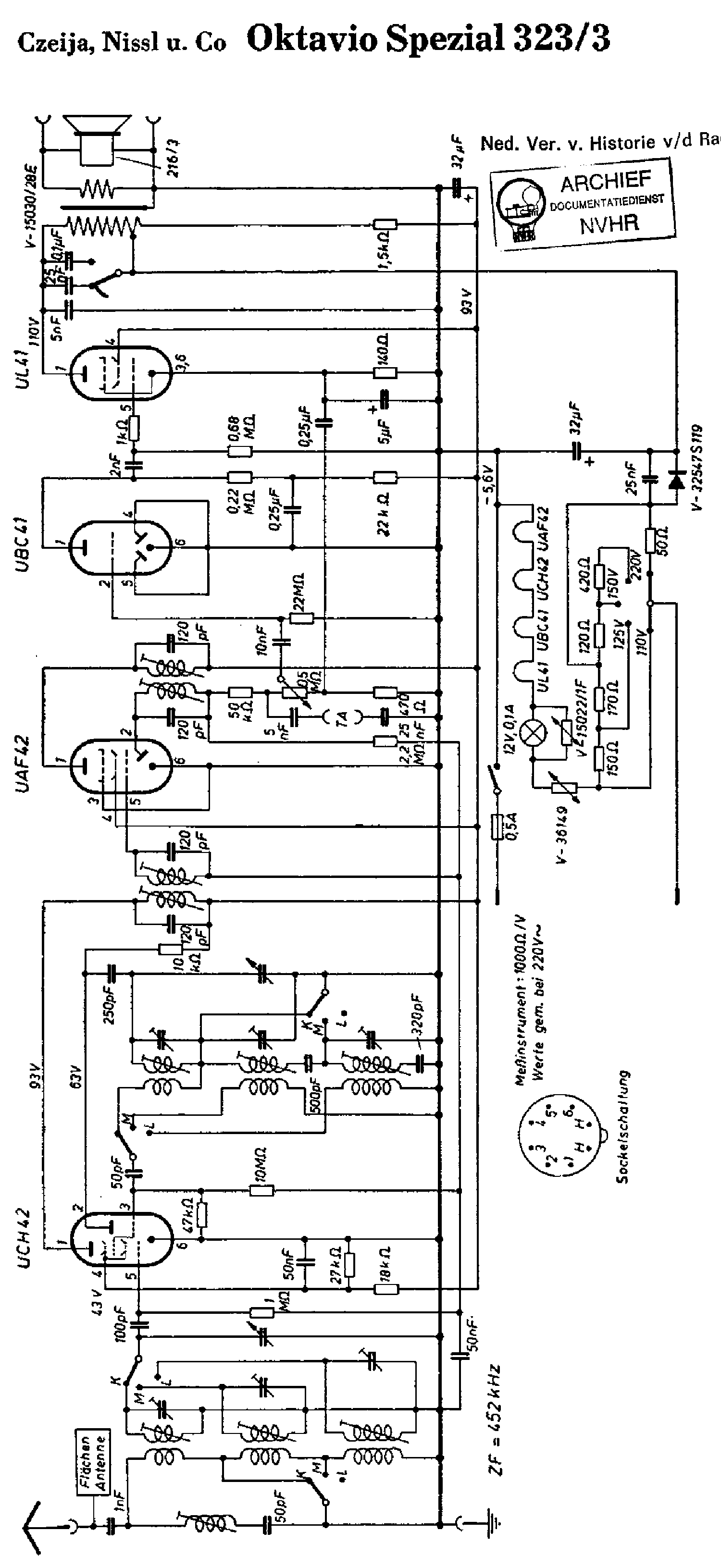 CZEIJA-NISSL 323-3 OKTAVIO SPEZIAL RECEIVER SCH Service Manual download ...