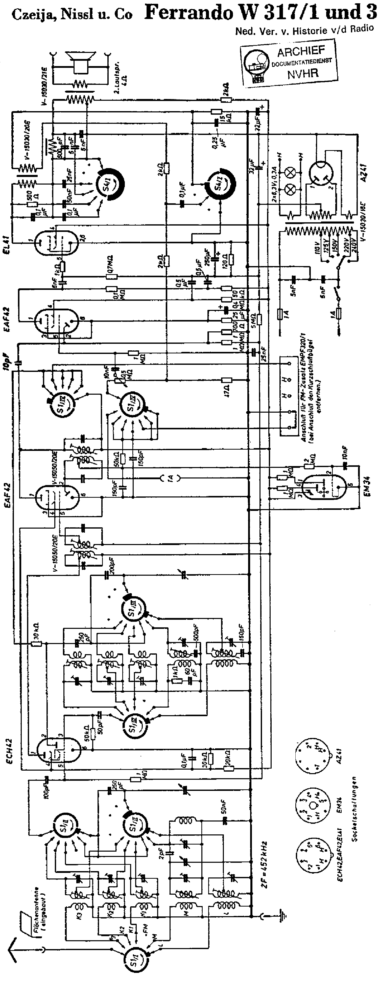 CZEIJA-NISSL FERRANDO W317-1 3 RECEIVER SCH service manual