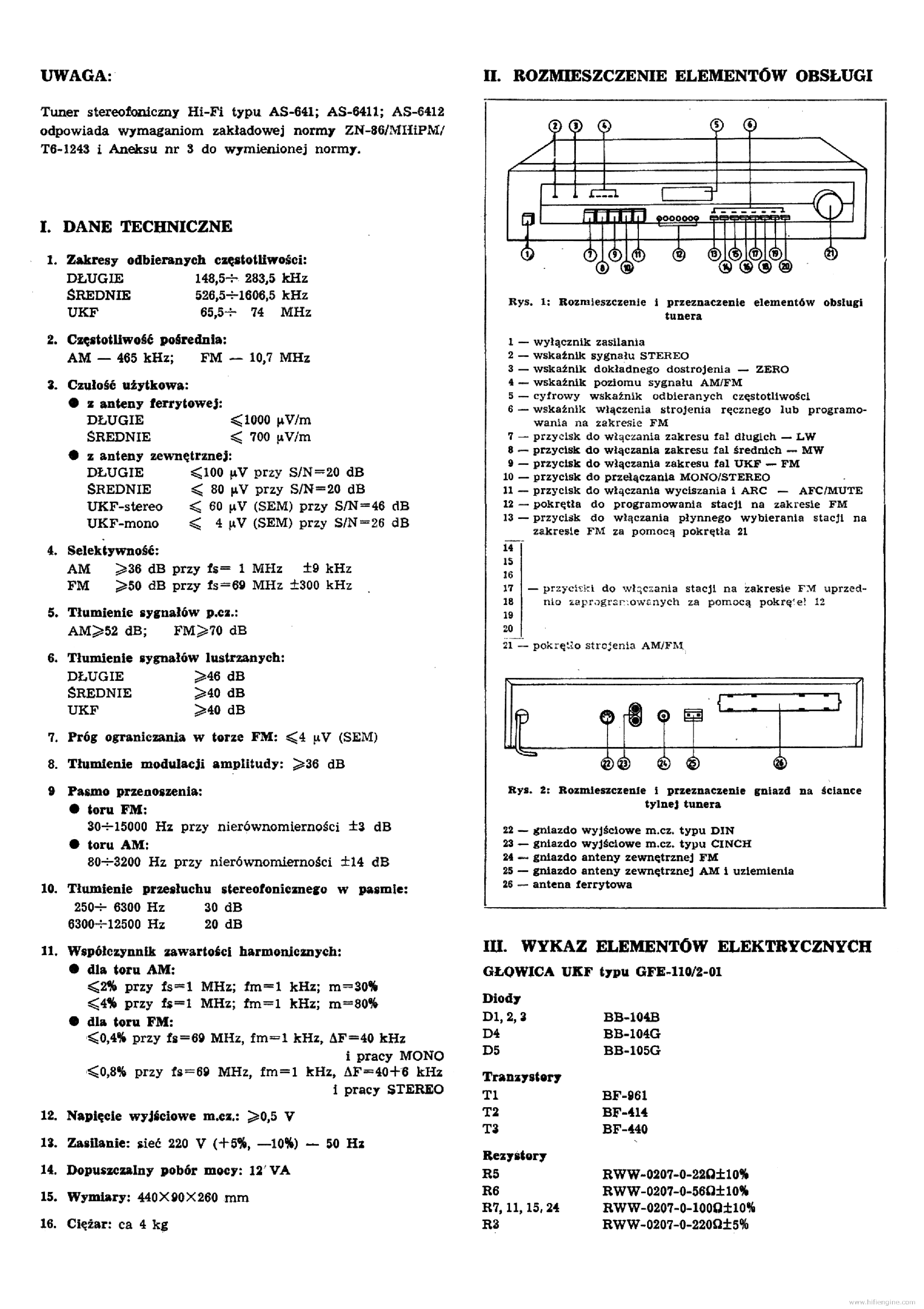 DIORA AS-641 AS-6411 AS-6412 BW 11PAGES SM service manual (2nd page)