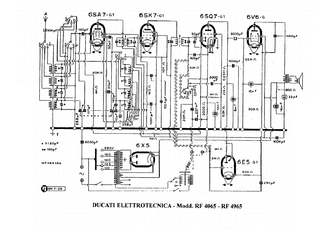 DUCATI RF4065 RF4965 AM RADIO RECEIVER SCH Service Manual download ...