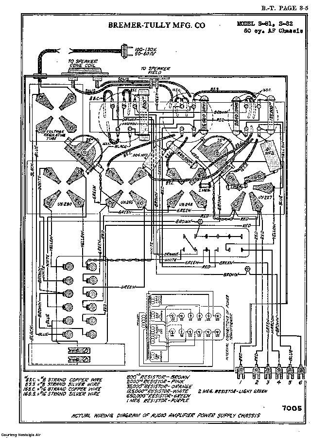 BREMER-TULLY MFG.CO. S82 SCH Service Manual download, schematics ...