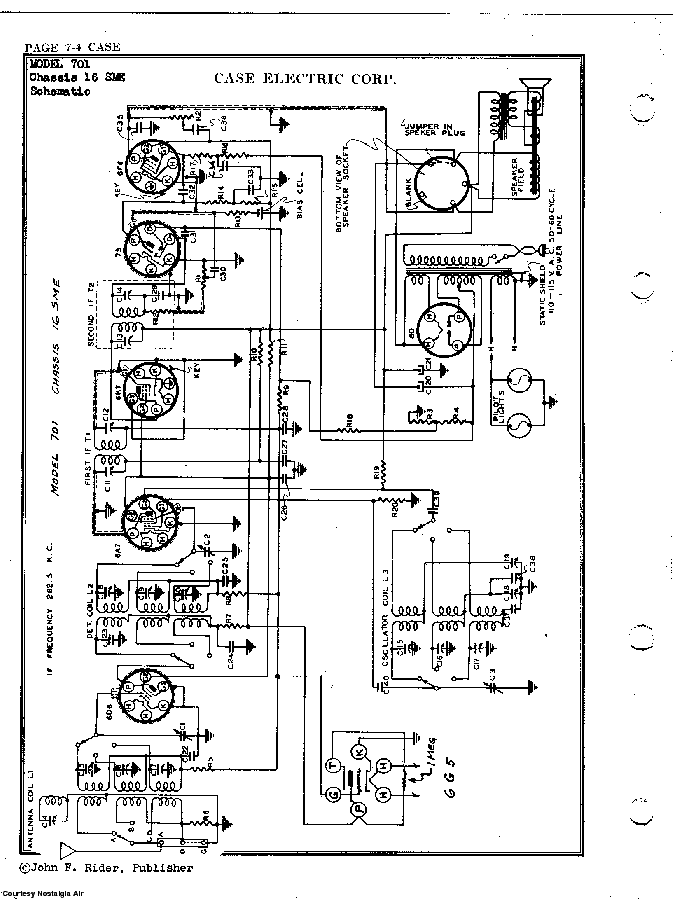 CASE ELECTRIC CORP. 701 SCH Service Manual download, schematics, eeprom ...