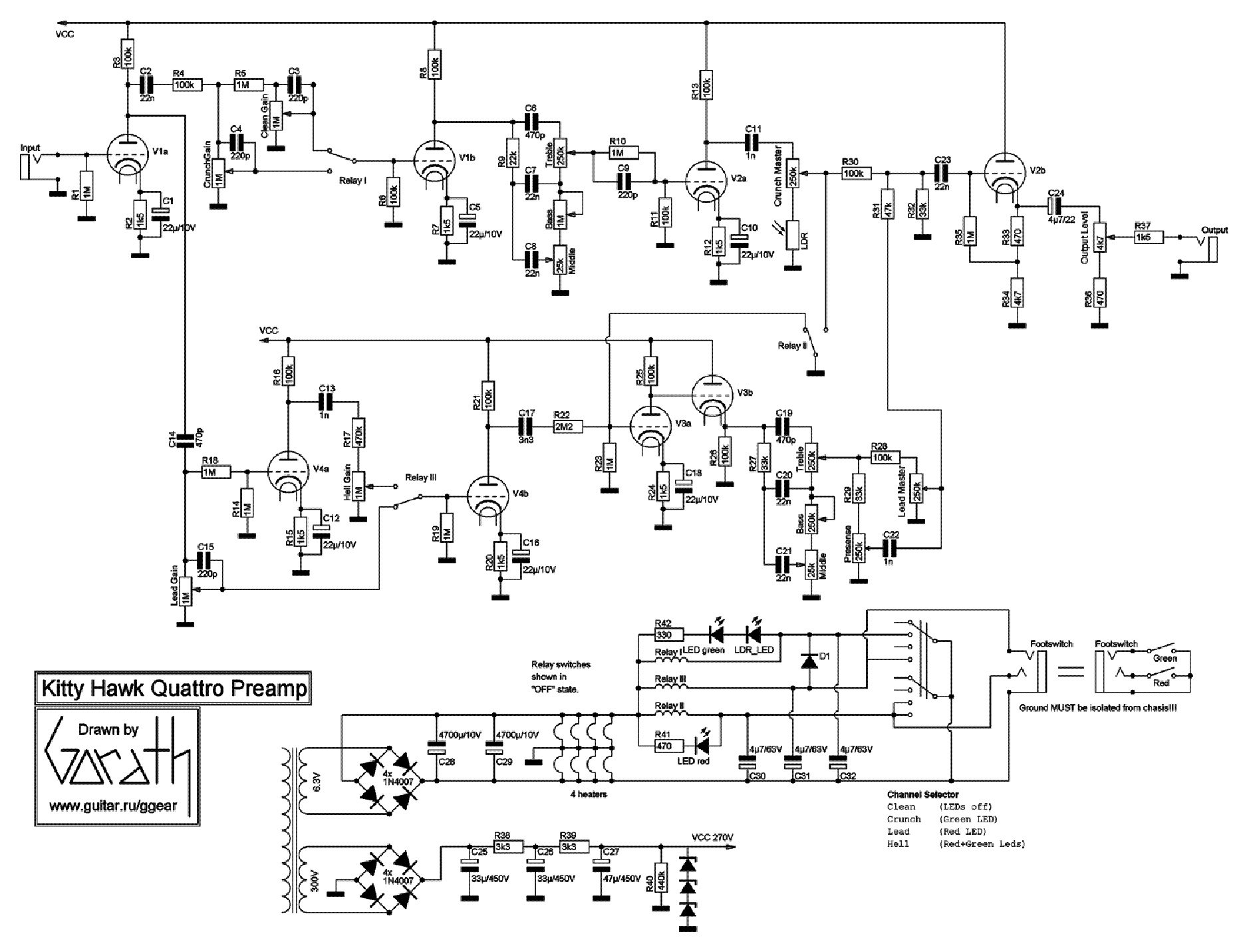 KITTYHAWK QUATRO PREAMP SCH Service Manual download, schematics, eeprom ...