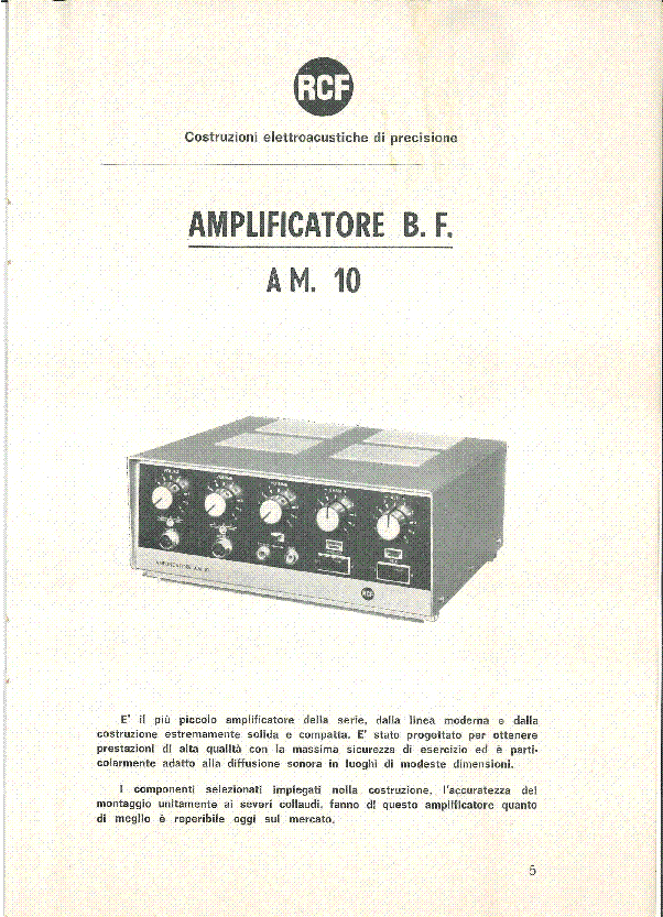 RCF AM10 service manual