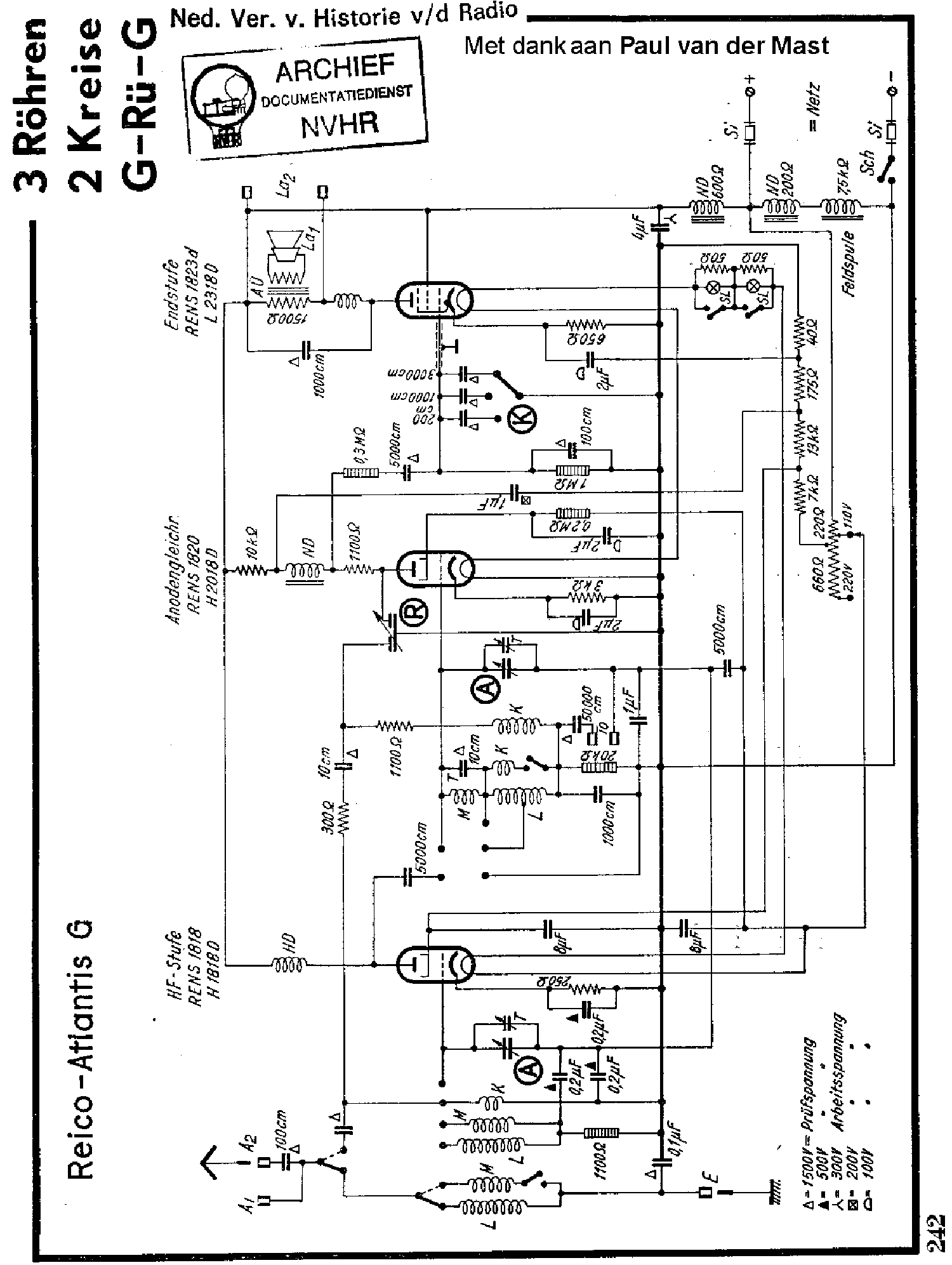 REICO ATLANTIS-G DC RADIO SM Service Manual download, schematics, eeprom,  repair info for electronics experts