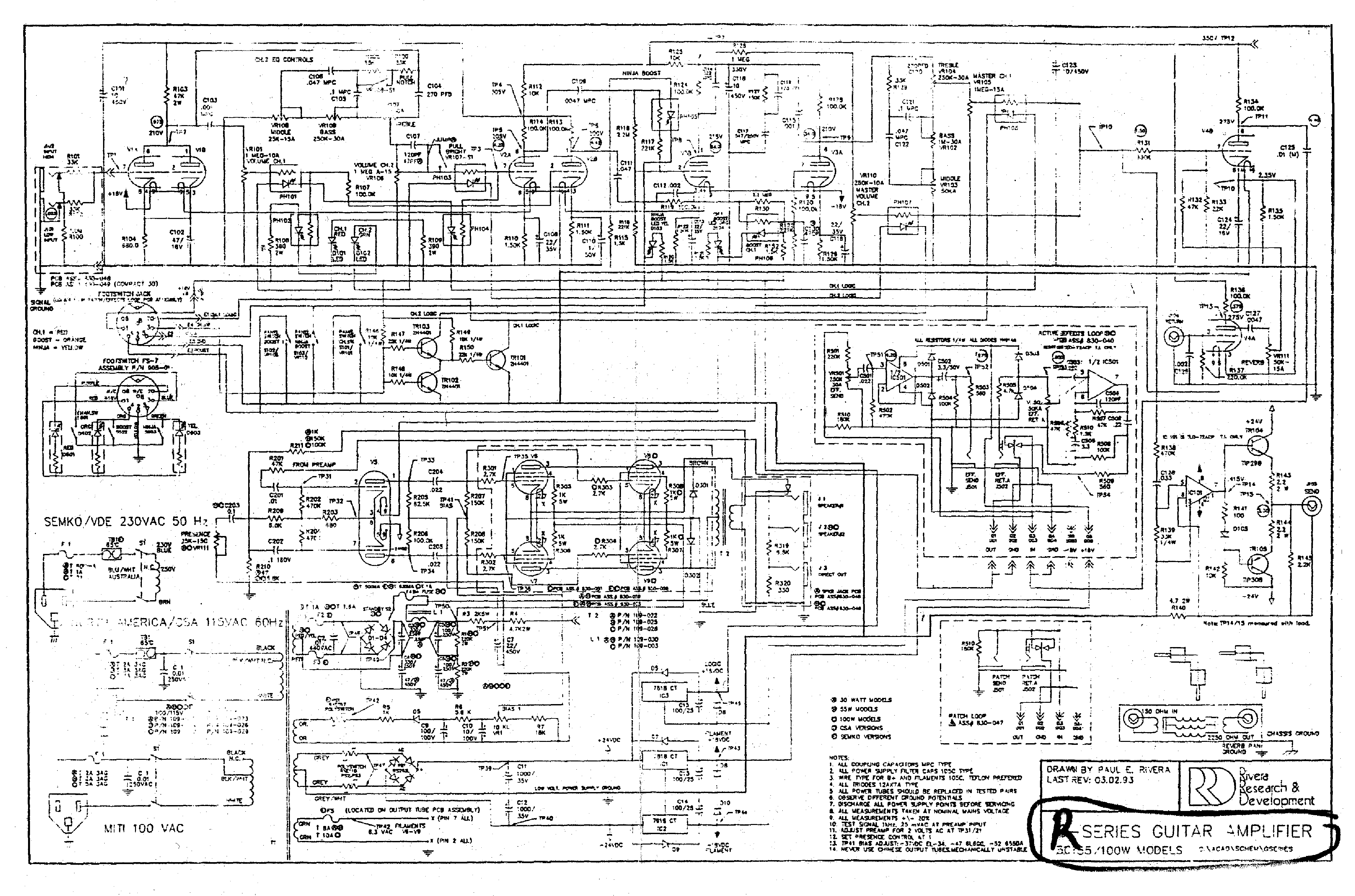 RIVERA R SERIES SCH Service Manual download, schematics, eeprom, repair ...