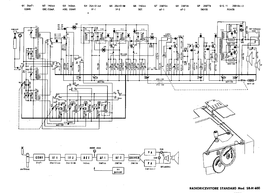 STANDARD SR-H600 AM RADIO RECEIVER SCH service manual