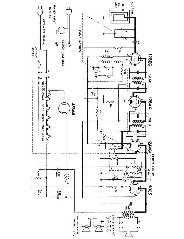 ELECTROHOME 5C5 5T7 5T9 RADIO SCH Service Manual download, schematics ...