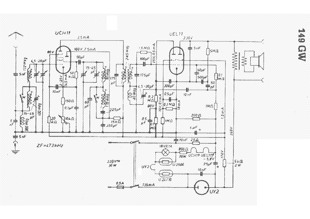 ELTRA 149GW AM RADIO RECEIVER SCH Service Manual download, schematics