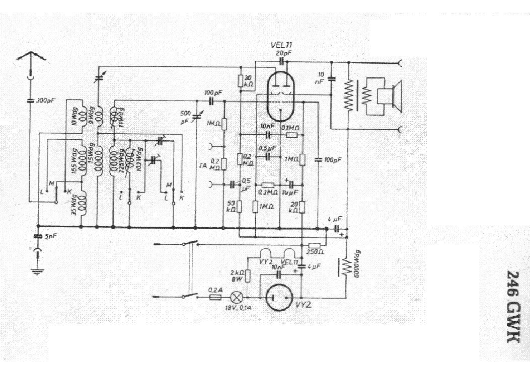 ELTRA 246GWK AM RADIO RECEIVER SCH service manual