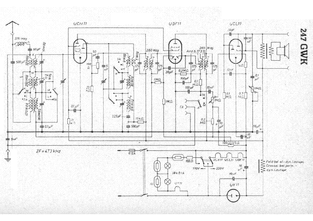 ELTRA 247GWK AM RADIO RECEIVER SCH service manual