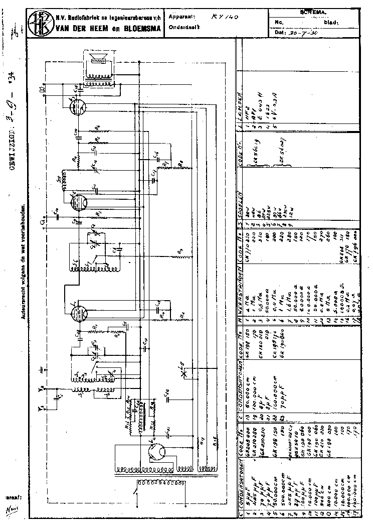 ERRES KY140 RADIO 1934 SCH service manual