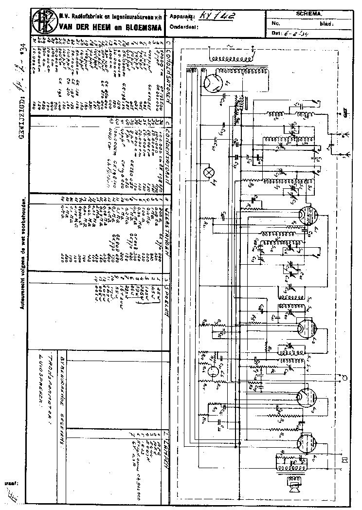 ERRES KY142 RADIO 1934 SCH service manual
