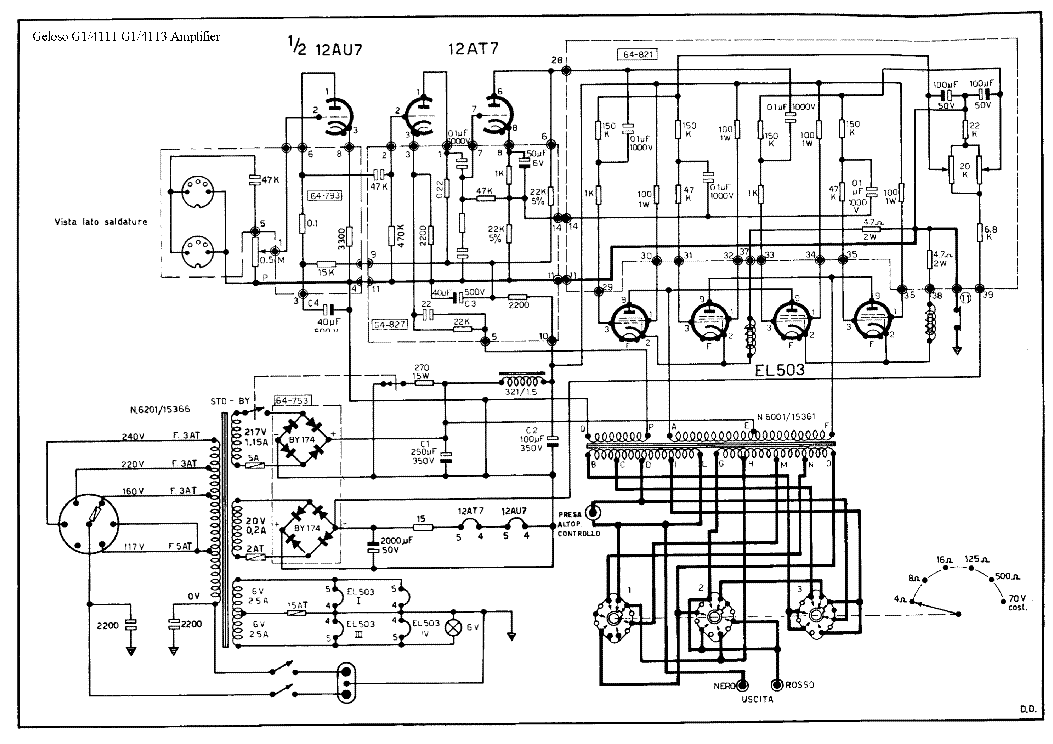 GELOSO G1-4111 G1-4113 AUDIO AMPLIFIER SCH service manual