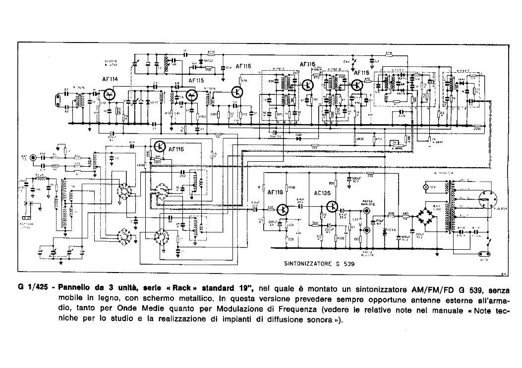 GELOSO G1-425 AM-FM TUNER SCH service manual