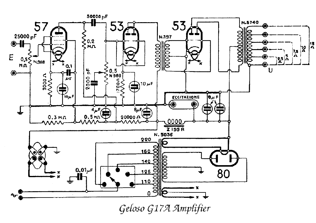 GELOSO G17A AUDIO AMPLIFIER SCH service manual