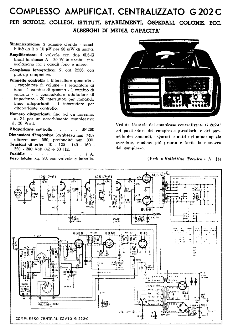 GELOSO G202C AUDIO AMPLIFIER service manual