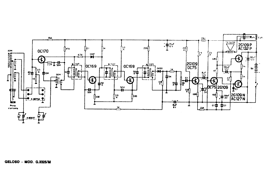 GELOSO G3325M AM RADIO RECEIVER SCH service manual