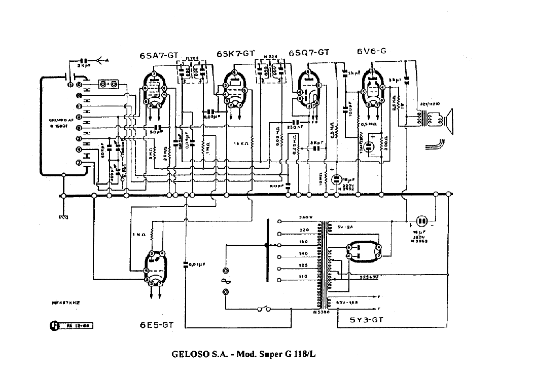 GELOSO SUPER G118L RADIO RECEIVER SCH service manual