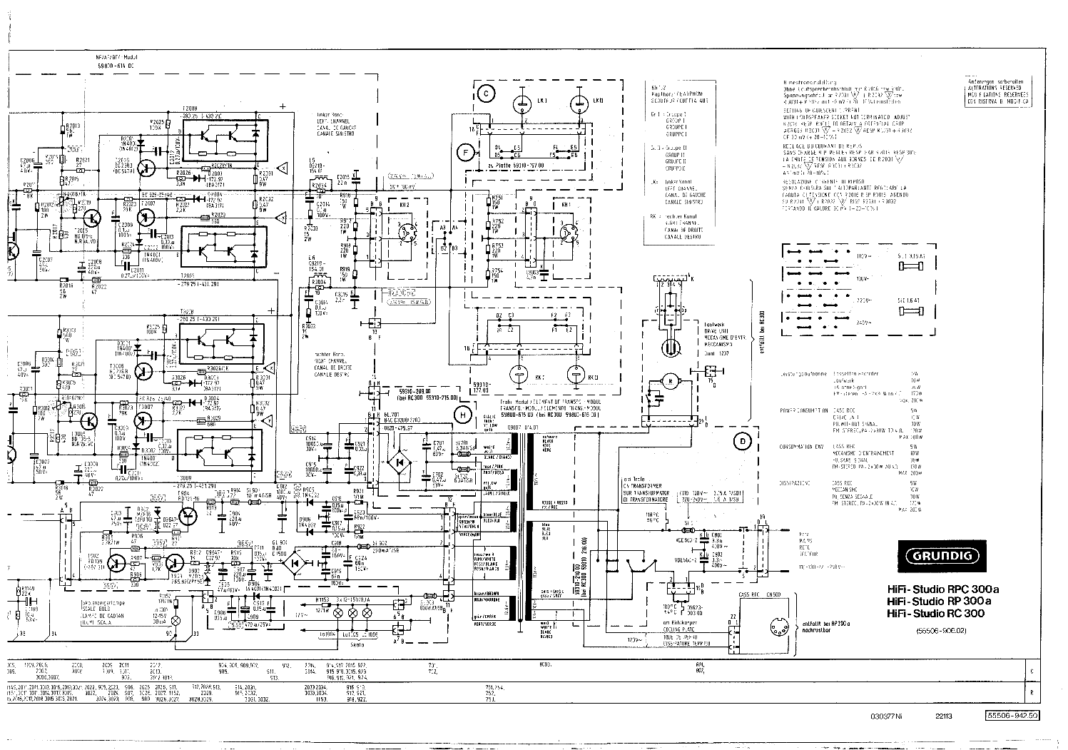 GRUNDIG HIFI STUDIO RP 300 SCH service manual