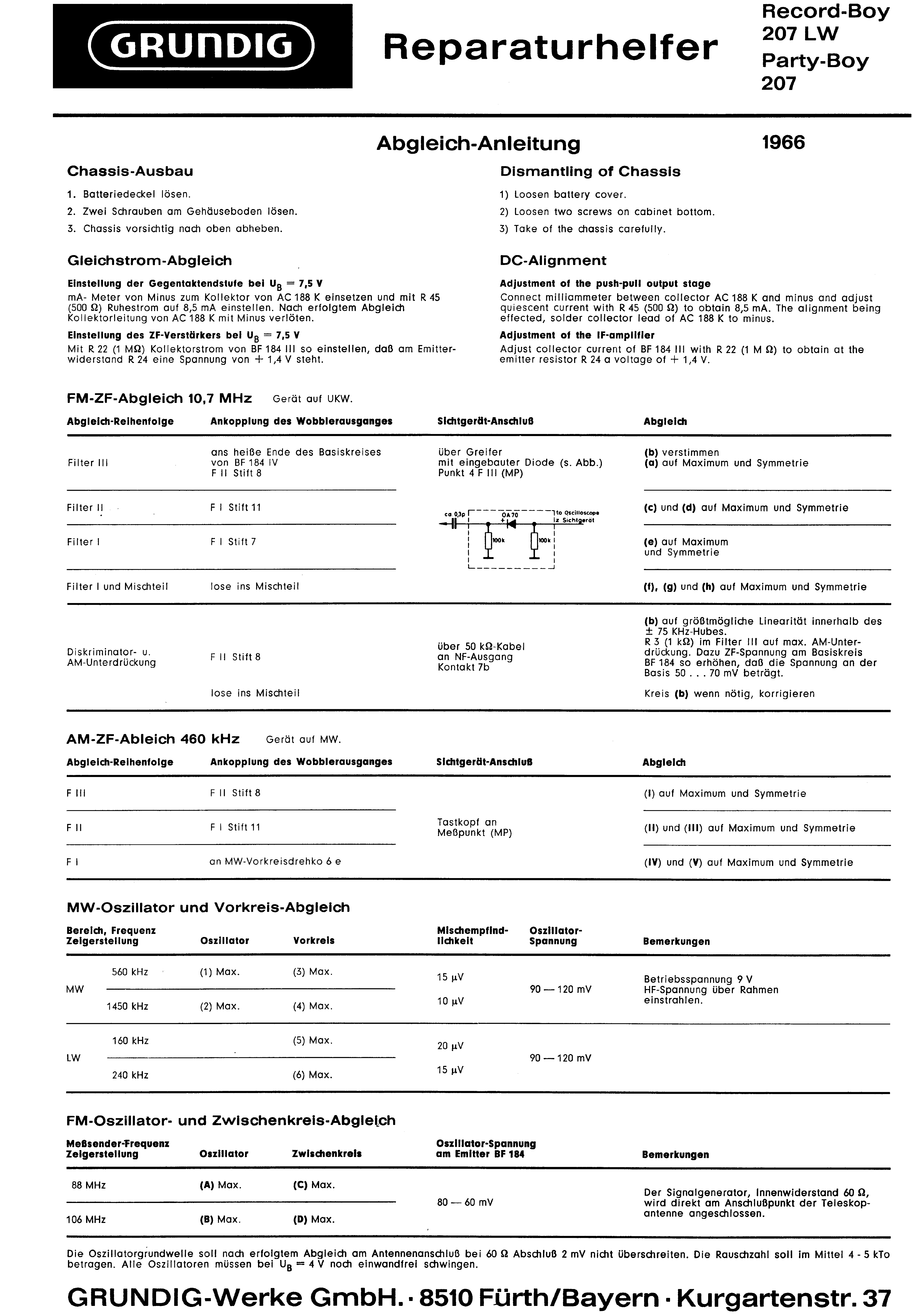 Grundig Service Manual für RT 50 Copy 