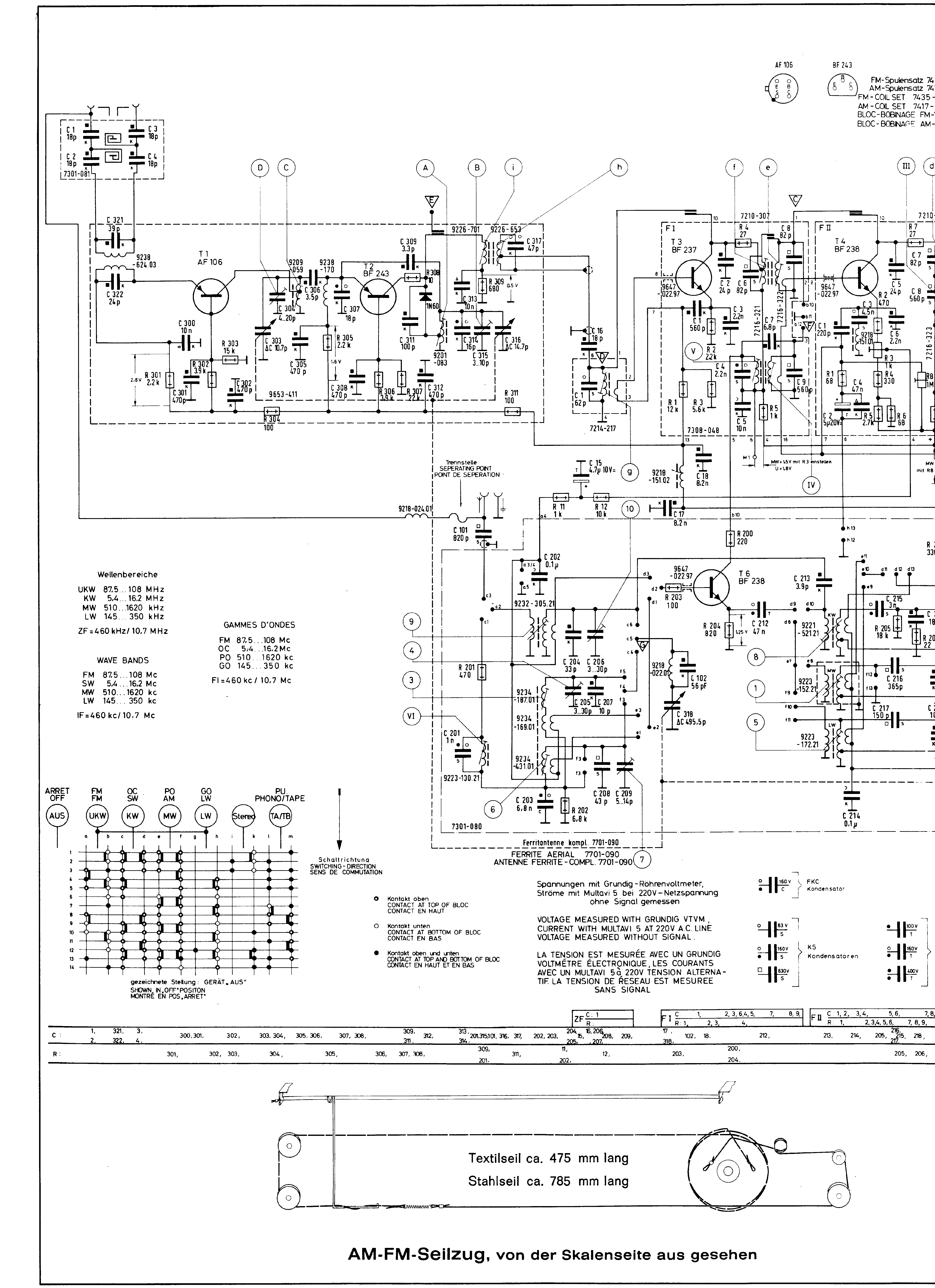 GRUNDIG STEREO-KONZERTGERAET 8053 CHASSIS CS 155 MS SM service manual