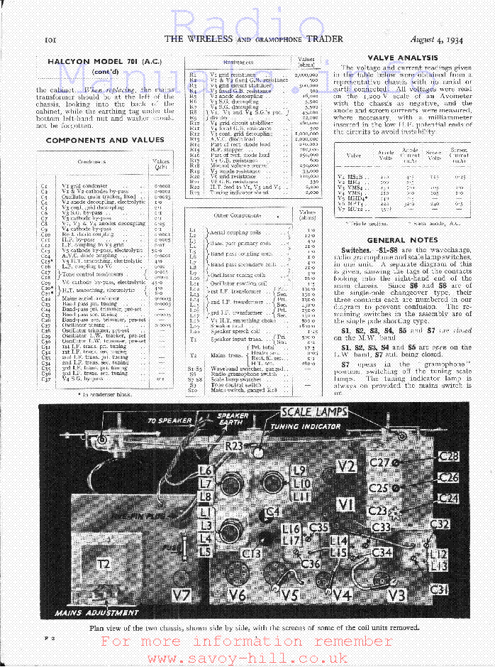 HALCYON 701 Service Manual download, schematics, eeprom, repair info Sns-Brigh10