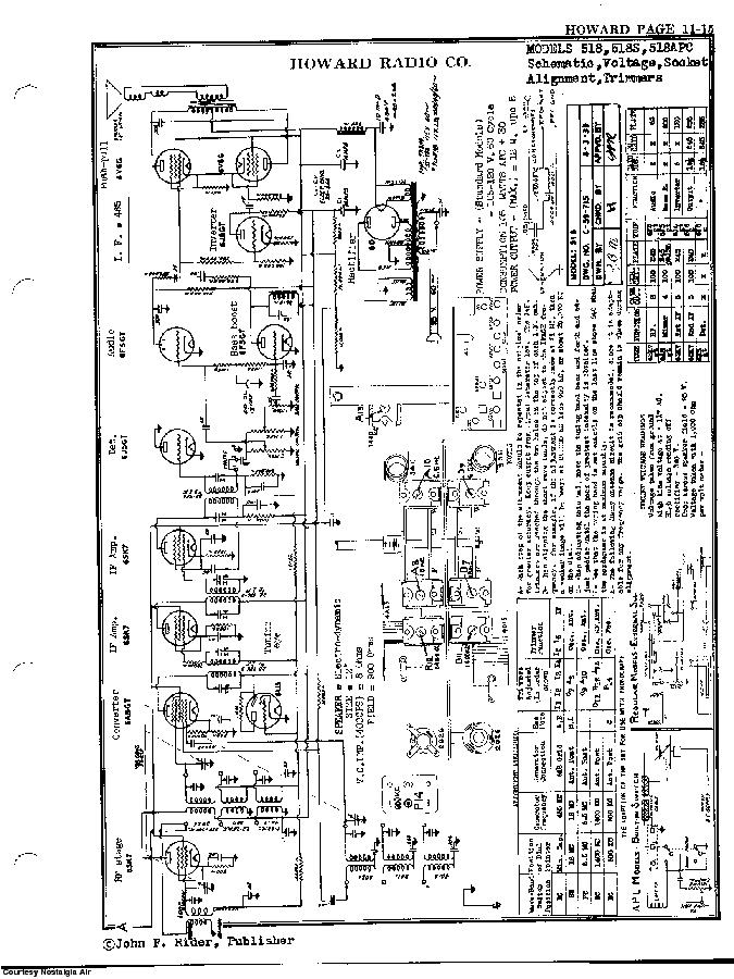 HOWARD RADIO CO. 518 SCH Service Manual download, schematics, eeprom ...