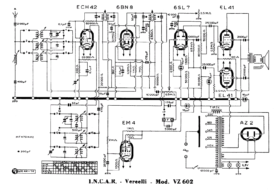 INCAR VZ602 AM RADIO RECEIVER SCH Service Manual download, schematics