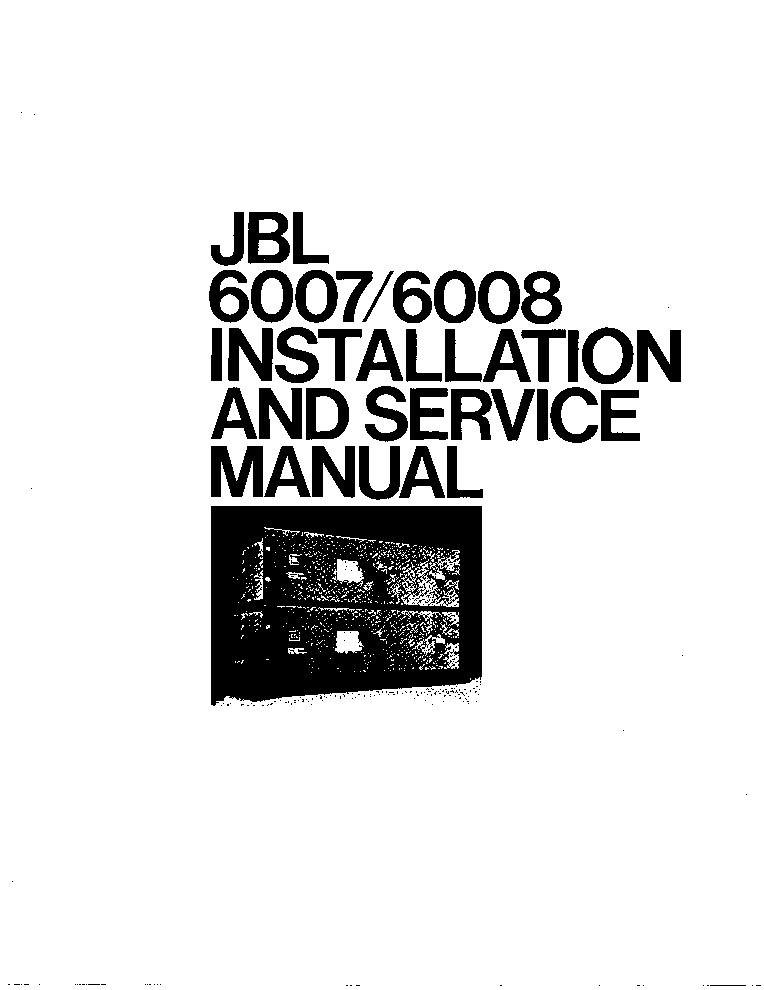 JBL 6007 6008 60W AUDIO PA 1978 SM service manual (1st page)