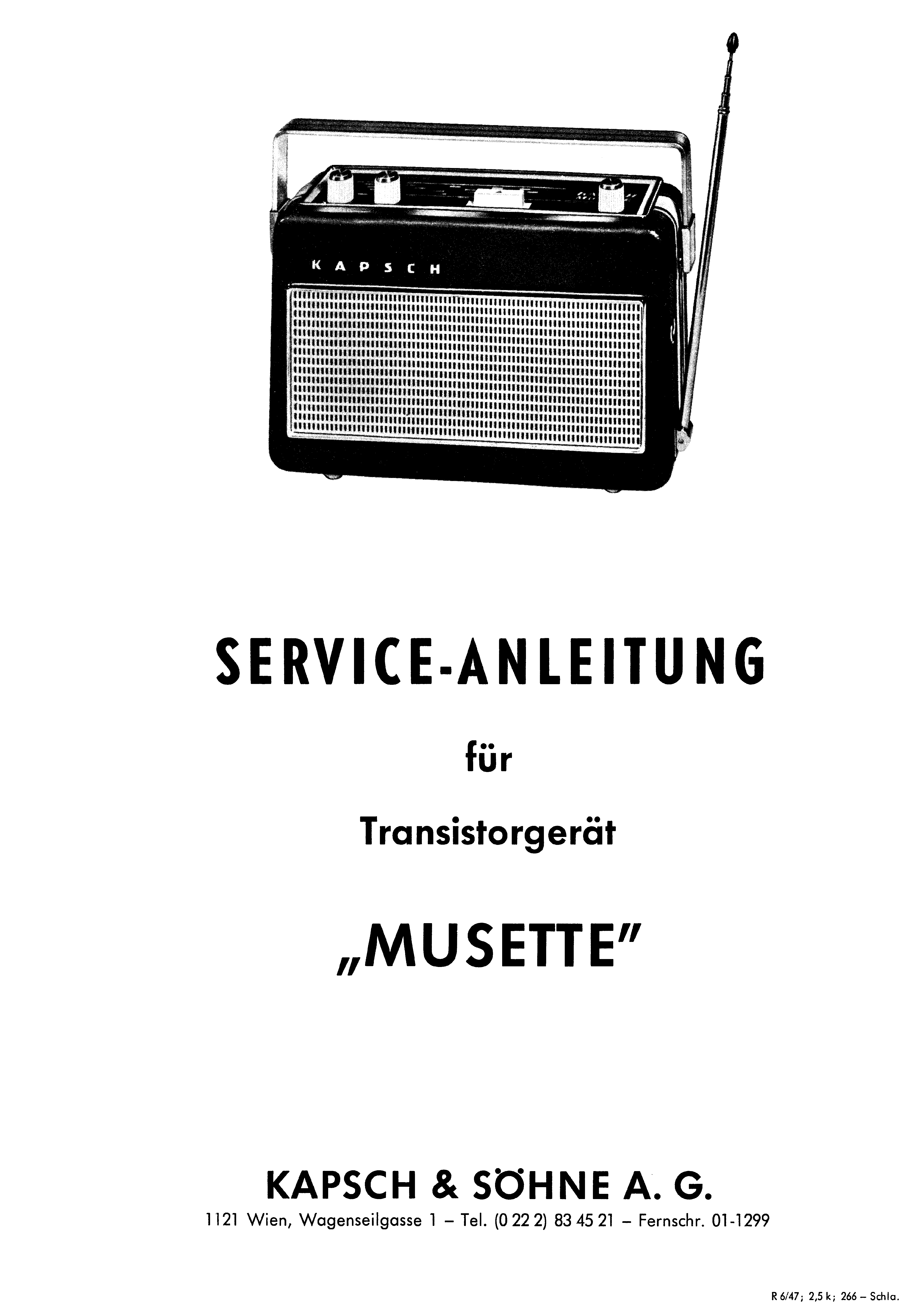 KAPSCH MUSETTE SM service manual