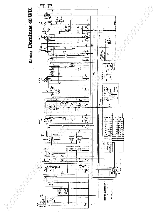 KOERTING DOMINUS 40 WK RADIO 1939 SCH service manual