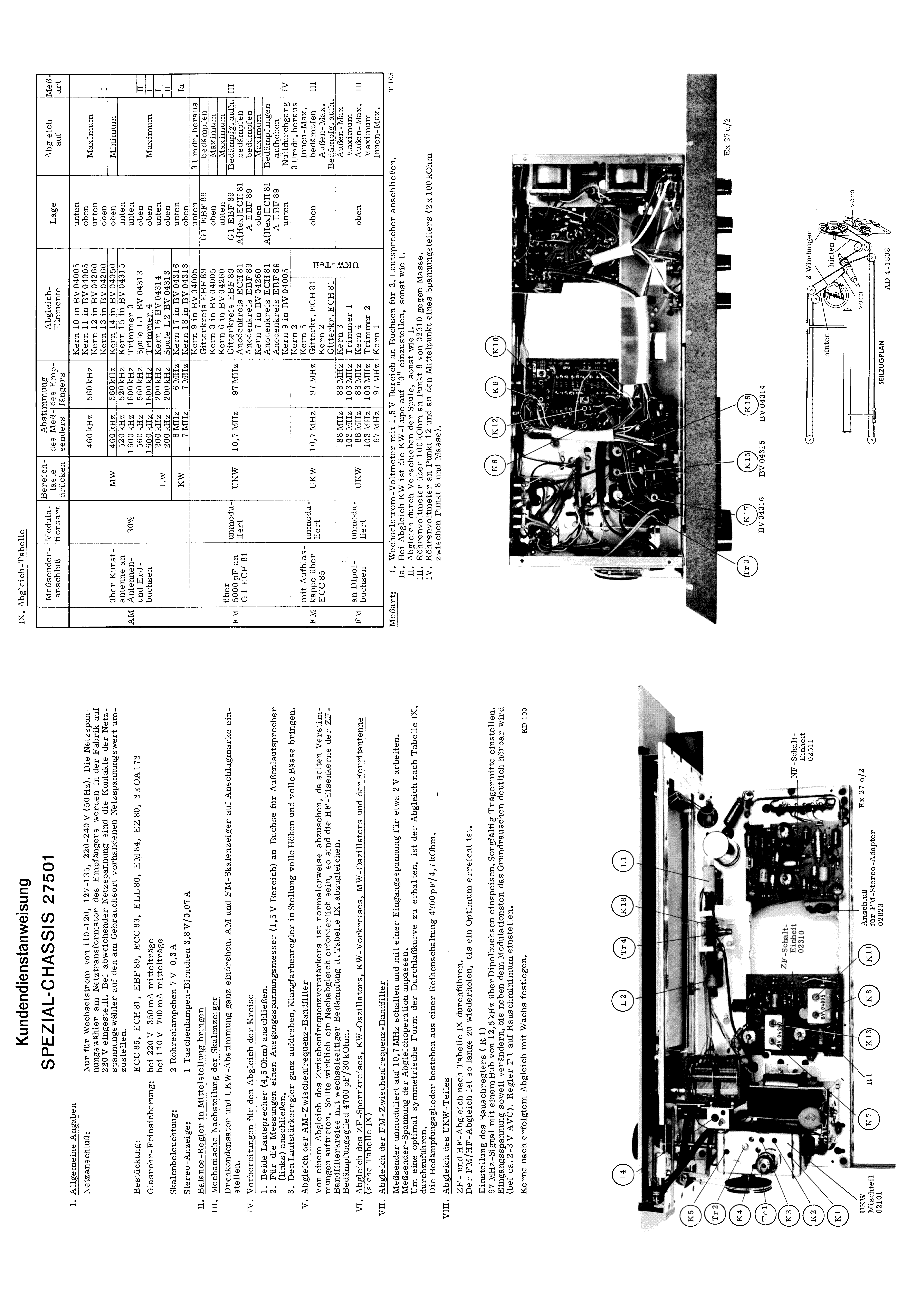 KOERTING SPEZIAL-CHASSIS 27501 SM service manual