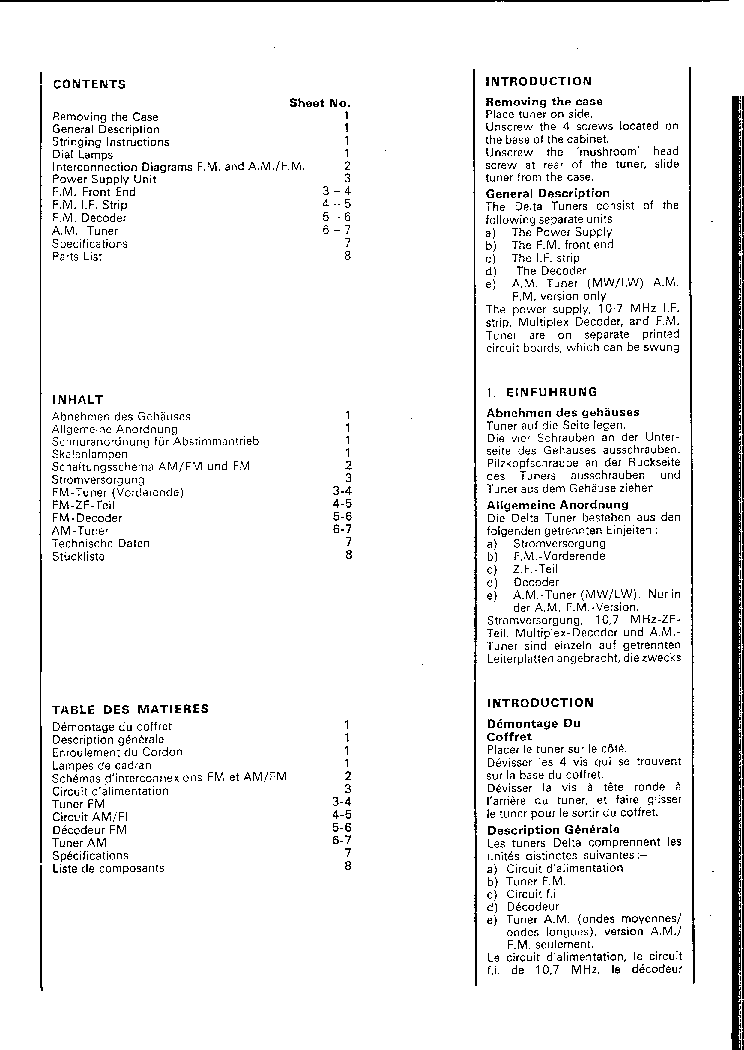 LEAK DELTA AM-FM RECEIVER 1979 SM service manual (2nd page)