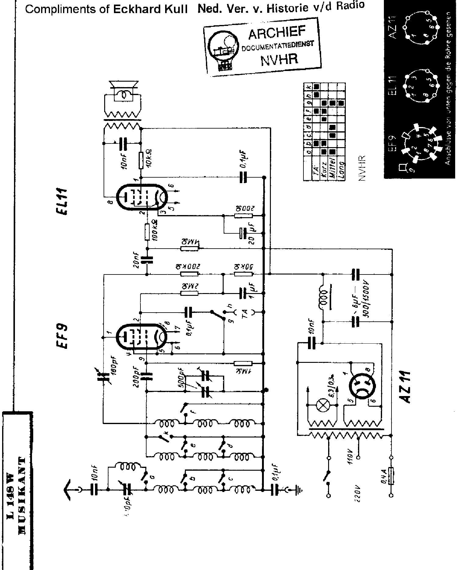LEMBECK L148W MUSIKANT RECEIVER SCH service manual