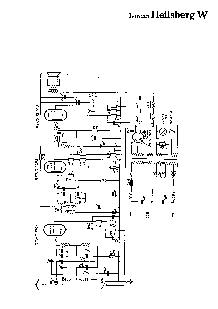 LORENZ HEILSBERG W RECEIVER SCH service manual